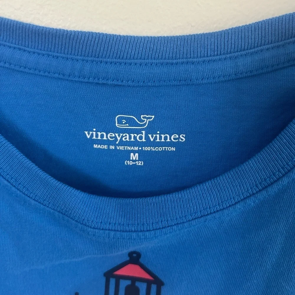Vineyard Vines Kids Lighthouse Graphic T-Shirt Blue Size M